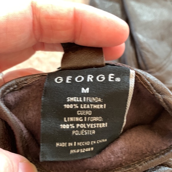 George Black Leather Gloves - Picture 3 of 4